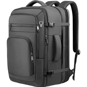 Roomy Travel Backpack, Expandable 40L-50L Carry  Backpack For 17.3" Laptop,TSA Flight Approved Business Travel Backpack w/ Multiple Organizer Pockets for Work,Overnight Trip,College &Daily Commuting