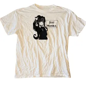 Doki Doki Literature Club Monika Graphic T-Shirt - Vintage Graphic Tee – Unisex S-3XL – Menswear & Womenswear – Streetwear Tops – Casual Cotton Crewneck Shortsleeve T-shirt