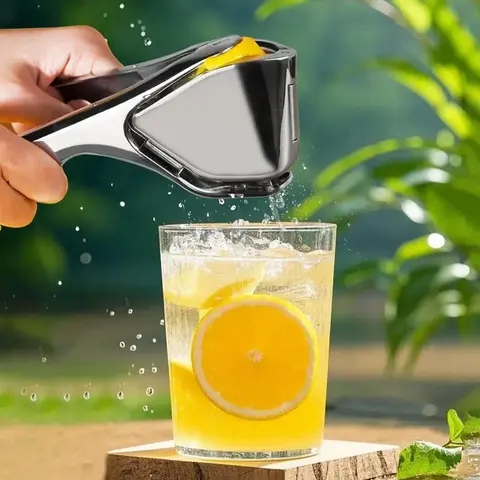 Stainless Steel Handheld Lemon Squeezer - Heavy-Duty Household Easy Juice Extractor, Citrus Multi-Fruit Press, Easy-to-Clean Kitchen Gadget for Home Gifting
