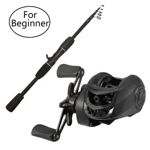 Fishing Rod & Baitcasting Reel Set, 1 Set 1.8m Fishing Rod & Baitcasting Reel, Portable Fishing Gear, Outdoor Fishing Accessories, Fishing Bundle