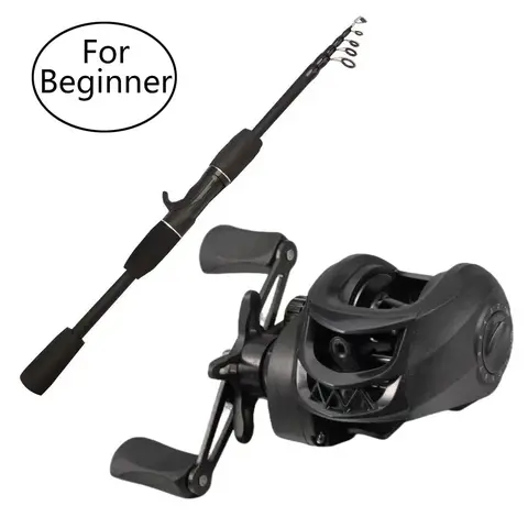 Fishing Rod & Baitcasting Reel Set, 1 Set 1.8m Fishing Rod & Baitcasting Reel, Portable Fishing Gear, Outdoor Fishing Accessories, Fishing Bundle, Fishing Equipment, Fishing Stuff