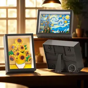 Sunflower Flower Building Blocks Set -Plant Collection Art Micro Architecture Model Home Decor Wall Art Adult Teen Architecture Kit Starry Night Van Gogh Toy Gift Lego Children's Decor Painting World Famous Art Gift