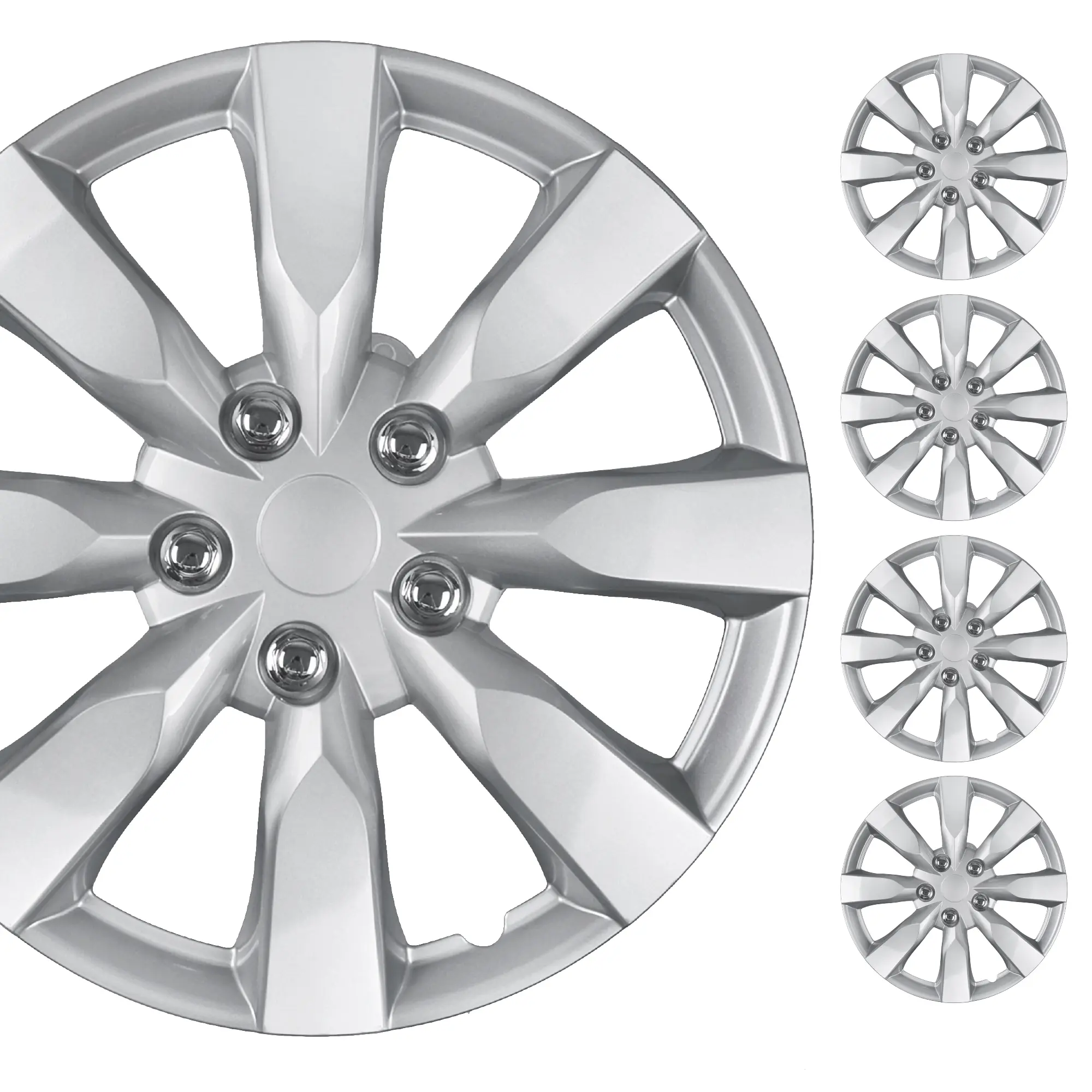 Silver 8 Spokes - 16 Inch