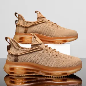 Men's Fashion Street Style Sneakers, Mesh Breathable Comfortable Anti-Slip Durable Shock Absorbing Outdoors Running Shoe, Suitable For Outdoor Activities Fathersdaygift