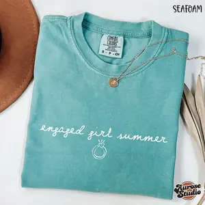 Comfort Colors®  Engaged Girl Summer Shirt, Future Mrs Tshirt for Bride To Be Tee, Wedding Engagement Gift for Fiancee, Cute Engagement Shirt