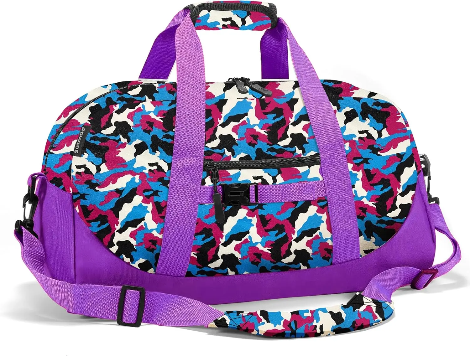 Kids Overnight Duffel Bag for Primary School Students, Lightweight 900D Nylon Fabric Synthetic Luggage, Super Sturdy High-Capacity Compartment, Adjustable Padded Strap, Unisex for Sleepovers