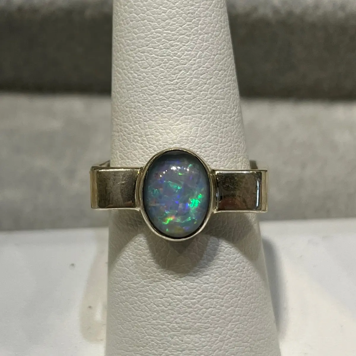 SQUARE OPAL RINGS size 5/6
