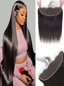 13x4 HD Lace Frontal Closure, 8-18 Inch Straight Lace Frontal Human Hair, 100% Unprocessed Brazilian Virgin Hair, Ear to Ear Swiss HD Closure