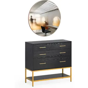 OmySalon Salon Stations for Hair Stylist, Beauty Barber Station, Professional Salon Station with Mirror & Drawers & Shelf, Salon Storage Cabinet for Bathroom Dresser Spa