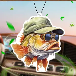 Fish Design Car Air Freshener, Car Scents, Car Rear-view Mirror Hanging Aromatherapy Tablet, Car Interior Decoration Accessories for Car, Truck, SUV