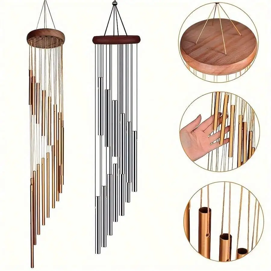 12-tube Musical Wind Chime, Wind Chime with Bells, Garden & Patio Decoration, Wind Chime for Indoor and Outdoor Use, Perfect Gift, Windchimes, Decorat