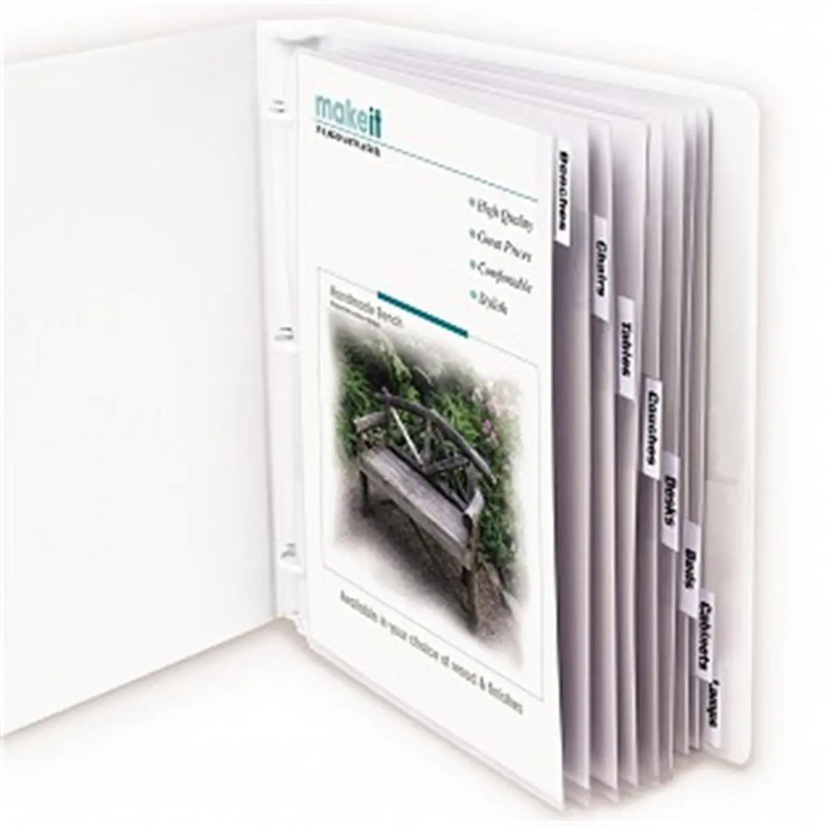 212 MAIN Heavyweight 2-in. Polypropylene Sheet Protectors with Assorted Color Index Tabs for Document Storage
