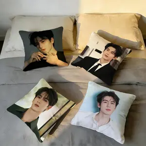Cool Actor Zhang Linghe Cushion Cover Anti-Dust Mite Short Plush Pillowcase, Invisible Zipper, Silky Soft & Skin‑friendly, Comfortable Sofa Cushion Cover for Bedroom Living Room Home Decor, Durable Washable Throw Pillow Case