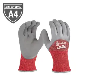 Milwaukee 48-73-9941 Gray Latex Level 4 Cut Resistant Insulated Gloves - M