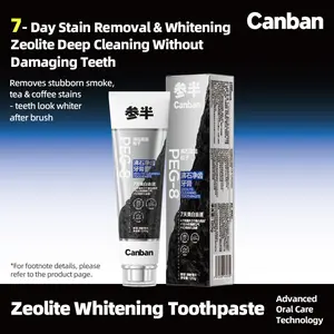 Canban Zeolite Cleaning Toothpaste Freesia Flavor 7 Day Stain Removal Whitening Advanced Oral Care Technology