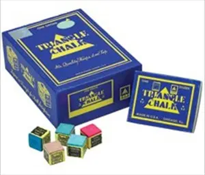 Billiards Accessories CHT12 GOLD Triangle Chalk- Box of 12 Gold
