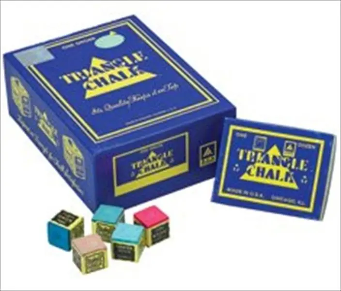 Billiards Accessories CHT12 GOLD Triangle Chalk- Box of 12 Gold