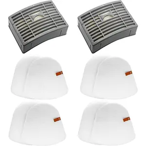 Vacuum Filters Replacement Parts for Shark  Lift-Away DLX NV580 Series NV581, NV581Q, NV585, NV586, 2  Filters + 4 &Felt Filters, Part # XFFT580