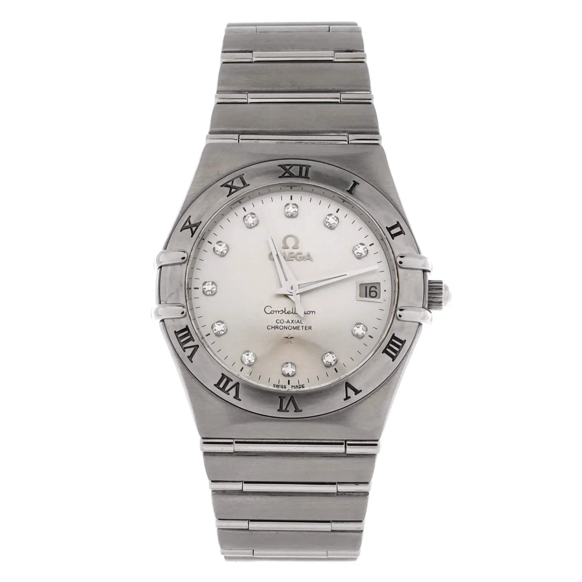 Pre-owned Omega Constellation Co-Axial Chronometer Automatic Watch Stainless Steel with Diamond Markers 35 by Rebag