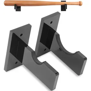 Baseball Bat Display Wall Mount Acrylic Black Baseball Bat Display Box Wall Mounted Bat Stand Suitable for Commemorative Plaques and Collectibles