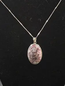 Lepidolite Silver Necklace
