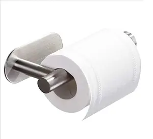 3M Toilet Paper Holder no Drilling for Bathroom and Washroom, SUS304 Stainless Steel Brushed Nickel (Silver), DG-TPA22