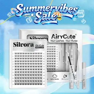 Silvora | AiryCute Velour Luxe Collection Upgrade Lashes Ultra-Dense Waterproof Long-Lasting | Venus Natural Daily Beginner-Friendly DIY Lashes Trendy Must-Have Clusters #SummerVibes