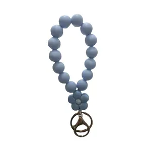 Flower Beaded Keychain