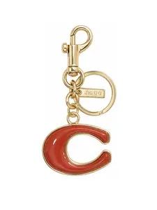 Large Letter C Bag Charm Keychain, Luxury Gold Plated Initial Purse Charm, Big Size Enamel Letter Handbag Pendant, Stylish Functional Bag Decoration, Perfect Gift for Women