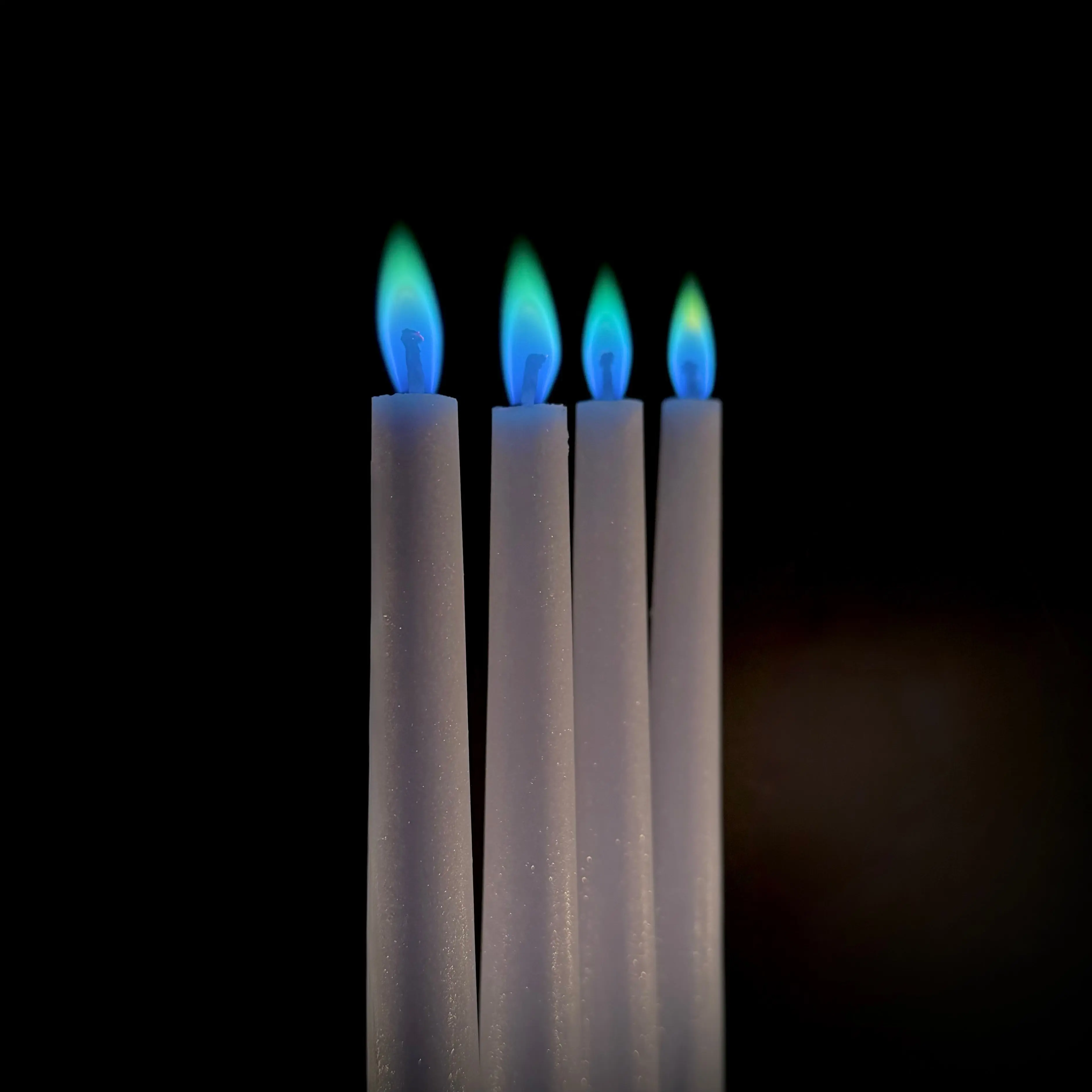 Aurora Tapers Black Flame Candle Decoration