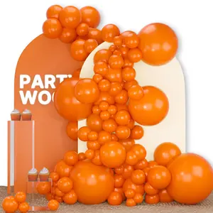 PartyWoo Orange Balloons 92pcs Different Sizes of 18 12 10 5 Inch Matte Fall Balloon Arch Kit Garland for Thanksgiving Halloween Little Cutie Baby Shower Birthday Party Decorations Orange-Y9