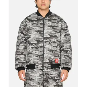 Carre Camo Bomber Jacket Black Camo