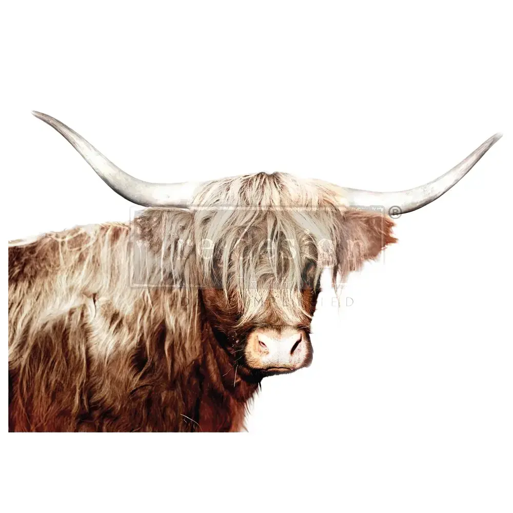 Redesign with Prima A1 Decoupage Fiber Paper - High-Quality Unique Majestic Moo Design, Smooth Surface, Single Sheet Office Paper for Decoupage Use, High-Quality Product, A1 Size