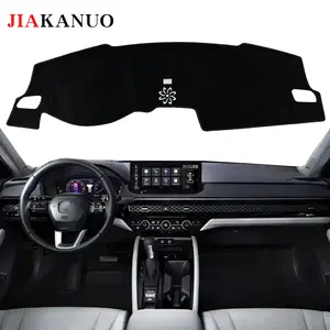 JIAKANUO Dash Cover Mat for Honda 11th generation Accord 2022-2026 Dashboard Pad Carpe Sunscreen Heat Insulation Anti Glare Reflective Protection Black Polyester with Silicone Anti Slip Particles