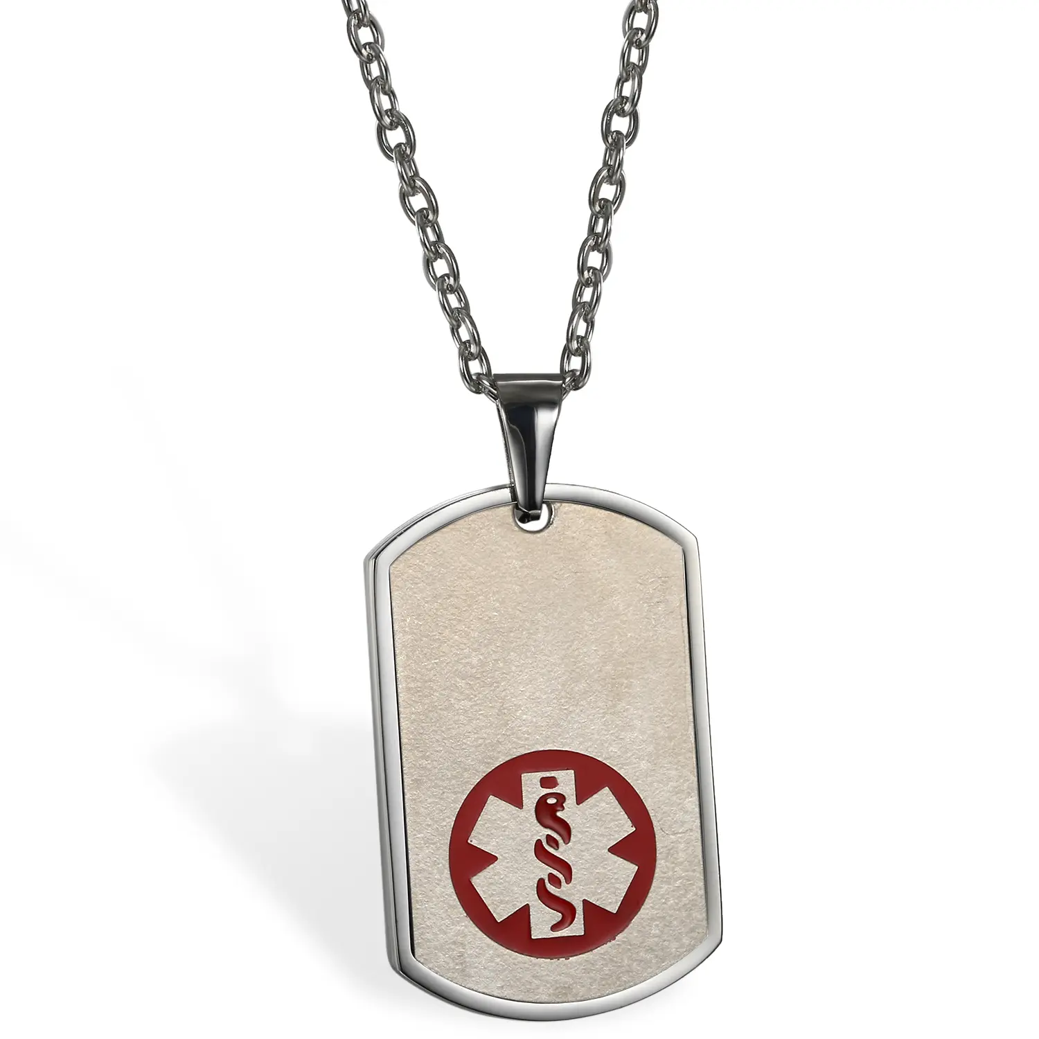OIDEA Classic Stainless Steel Dog Tag Necklace for Men, Unisex Engravable ID Pendant, Corrosion-Free for Daily Wear & Workouts - Personalized Birthday Gift