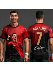 Ronaldo 7 ChatGPT AI 2026 Football Jersey Adults Kids Fan Edition Summer Soccer Training Tops Soft Comfortable Sportswear