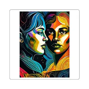 Cosmic couple Stickers - Magical Decor for Laptops, Water Bottles, Journals, Gifts, Fantasy Lovers