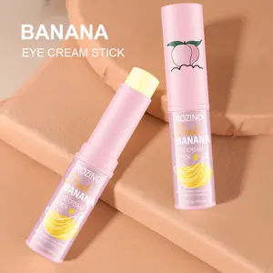 [3 Pcs Set] ROZINO Fresh Banana Eye Cream Stick, Hydrating Under Eye Balm for Dark Circles & Puffiness, Portable Brightening Eye Care