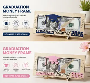 Graduation Money Frame – Class of 2026 Gift, Premium Wooden Keepsake for Graduates