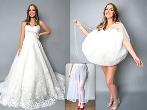 [The Ultimate Bridal Essential] Wedding Dress Slip — As Seen on *Shark Tank* — Features a Super-Comfortable Elastic Waistband for the Bride's Convenience