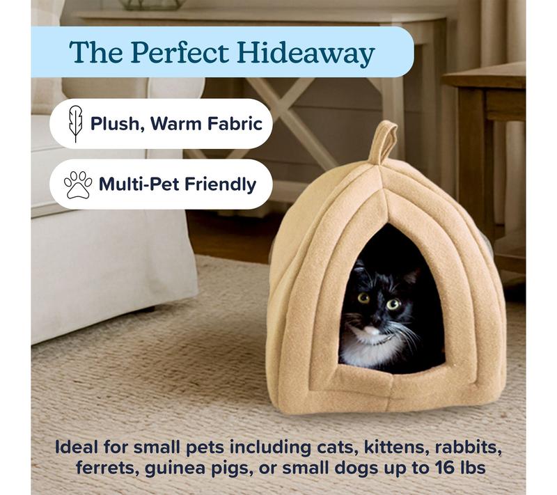 Petmaker Cat House Indoor Pet Tent with Removable Foam Cushion