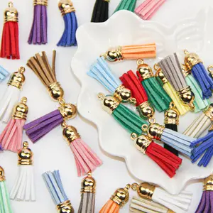 50 pcs Tassel pendant Beading accessories for DIY Bracelets Keychains Holiday Gifts Seasonal Projects Handicraft Kit with Beaded Tassel Charms