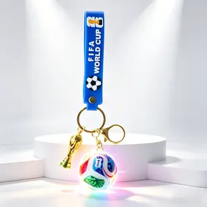 Light-Up Football Keychain, Mini Glowing Soccer Pendant with Trophy, Perfect Gift for Soccer Lovers, Fun Accessory for Sports Fans