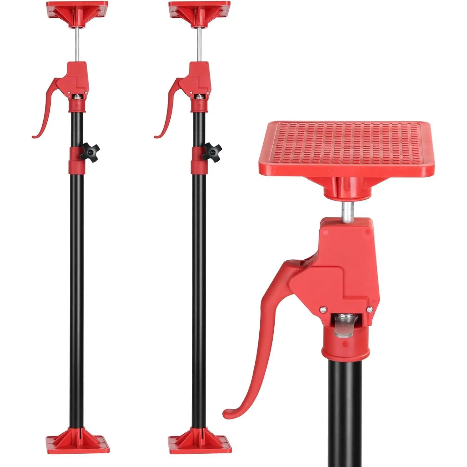 2PK Support Pole, 45 inch to114 inch Adjustable Third Hand Tool, Steel Telescopic Quick Support Rod with 78lbs Capacity for Cabinets Jack, Drywall Lift & Cargo Bars, 2Pack