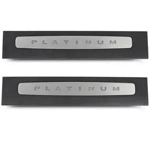 Fit For 17-22 Super Duty Crew Cab LED Illuminated Platinum Door Sill Plate Set