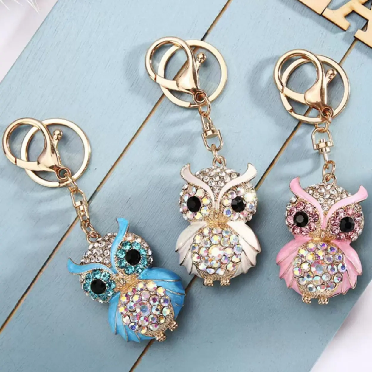 Embellished Sparkling Stones Owl-Shape Bird Animal Bag Charm, Handmade Knitted Rope Keychain Pendant, Women's Fashion Accessory For Handbags, Backpacks, Car Keys, Casual-Holiday Gift,back to school,back to school haul