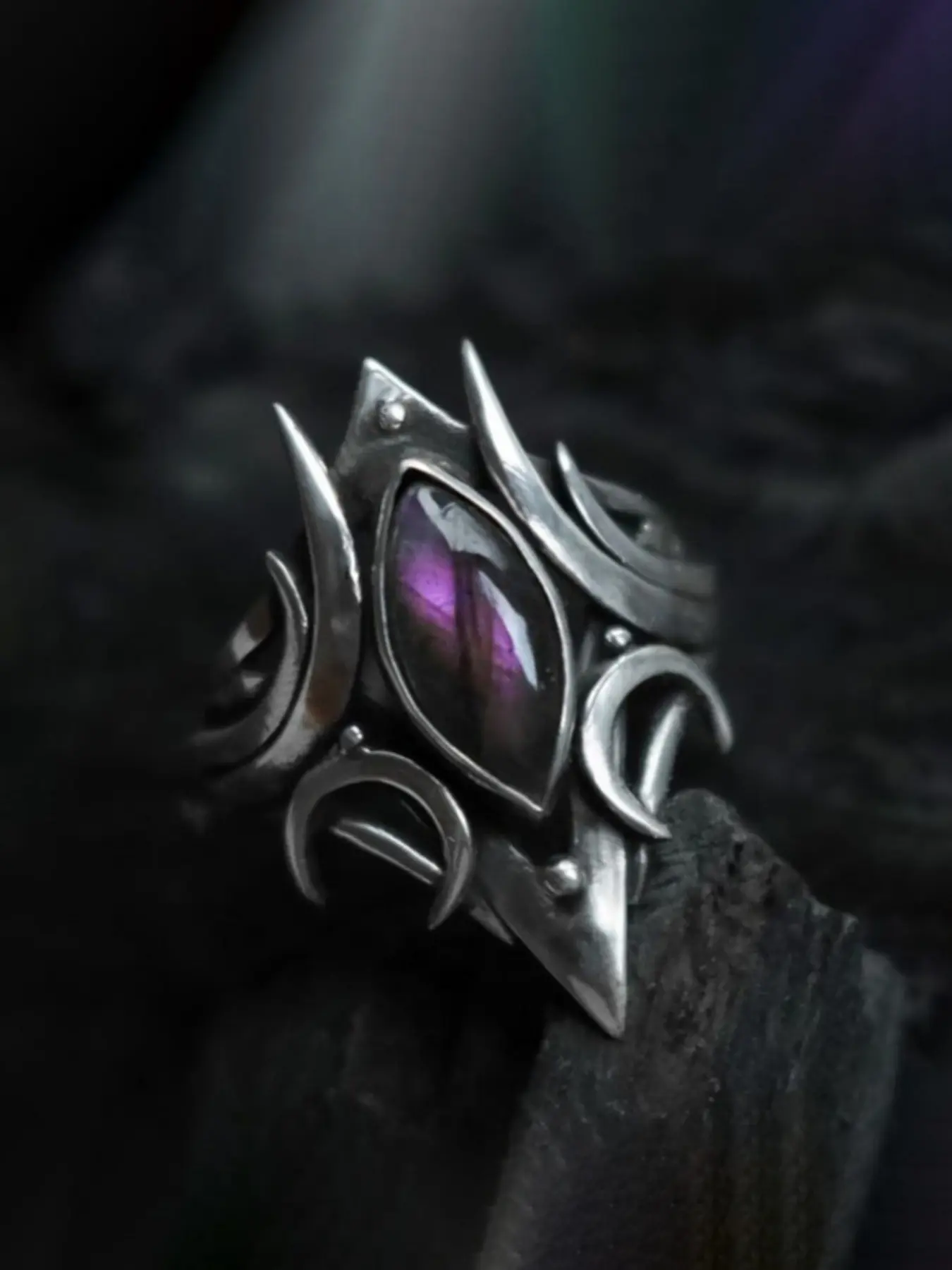 Men's Gothic Punk Style Horse Eye Zircon Ring, Artificial Zircon Rings, Fashion Rings, Statement Rings, Wedding Engagement Party Jewelry Gift, Fashionable Men's Accessory