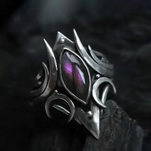Men's Gothic Punk Style Horse Eye Zircon Ring, Artificial Zircon Rings, Fashion Rings, Statement Rings, Wedding Engagement Party Jewelry Gift, Fashionable Men's Accessory