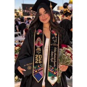 [HOT] Custom Mexican Graduation Stole Mexican Flag Graduation Sash 2026 Mexico Pattern Stole Custom Name S