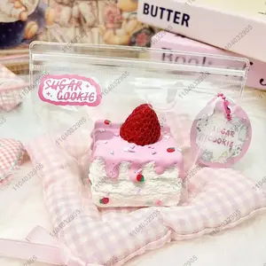 Strawberry Cake Taba Squishy Happy Game Squeeze Soft Creamy Cake Dessert Anti Stress Fidget Toy Party Favors Christmas Gifts
